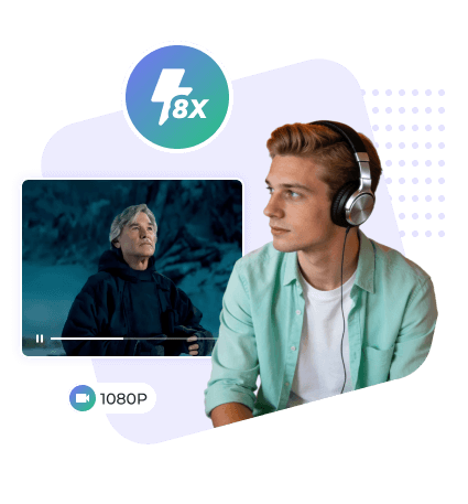 8x ultra fast recording screen recorder