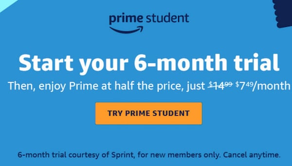 amazon student discount