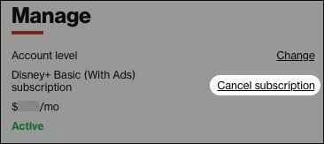 cancel disney plus on verizon