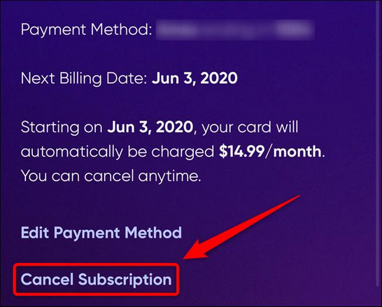 cancel subscription