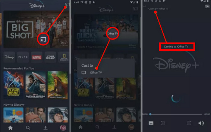 chromecast disney plus