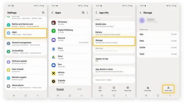 clear hulu cache android