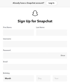 create another snapchat a1ccount
