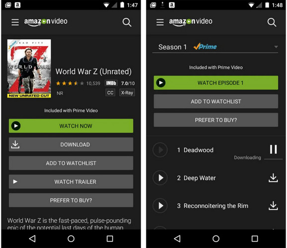 download amazon video on phone