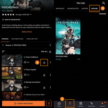 download Crunchyroll on mobile phone