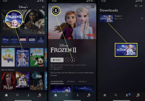how to download disney+ movies