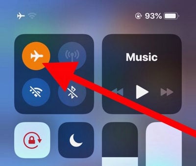 enable airplane mode