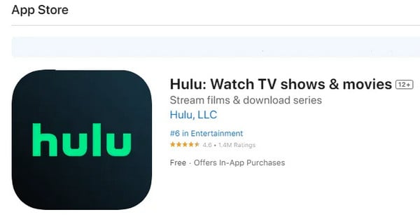 hulu on apple store