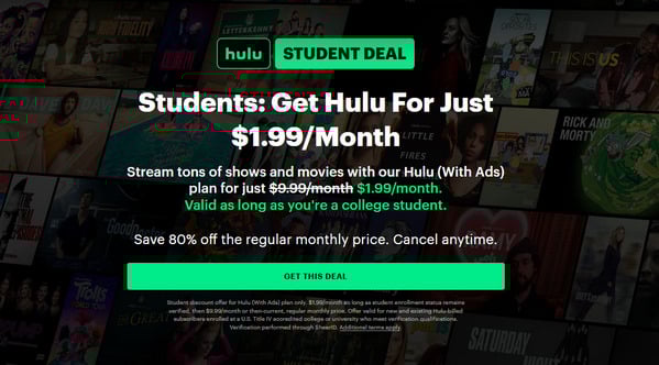 hulu student discount