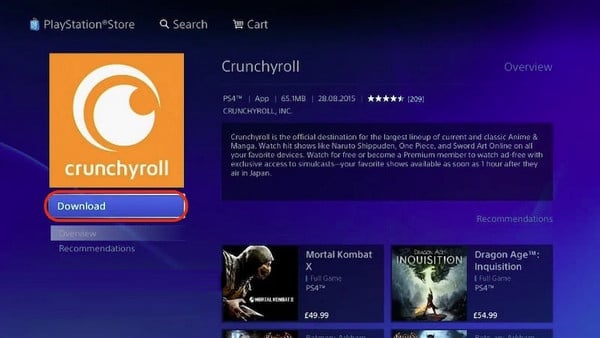 activate crunchyroll on ps4