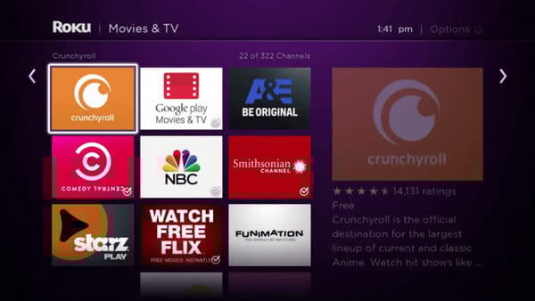 activate crunchyroll on roku