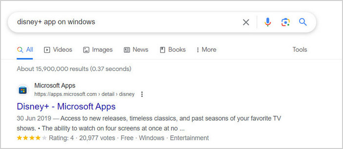 Disney+ App auf Windows installieren