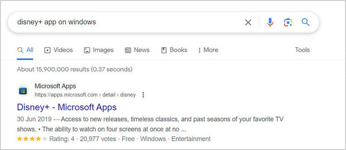 install disney+ app on windows