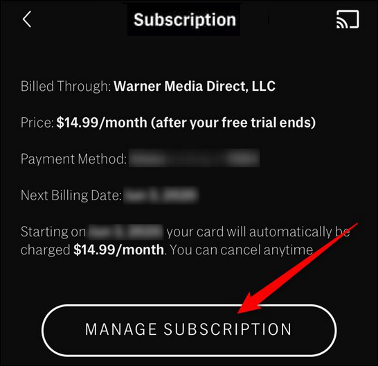 manage subscription