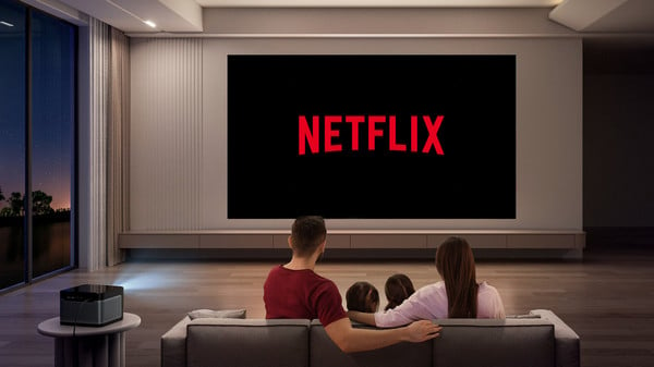 watch netflix on projector