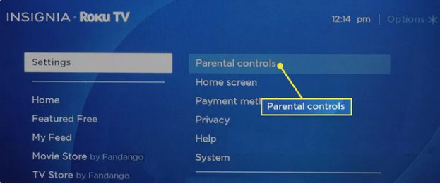 roku tv parental controls