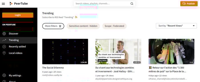 liveleak alternative peertube