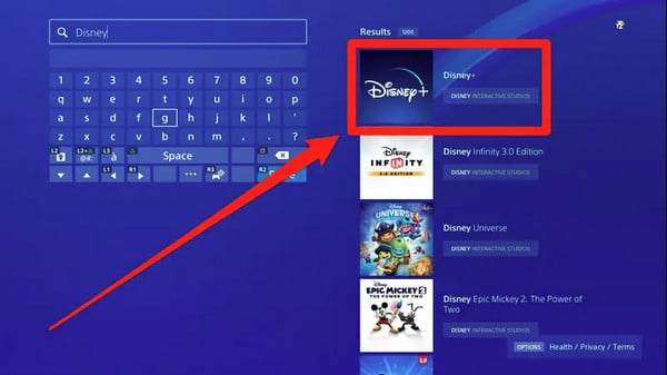 ps4 add disney plus