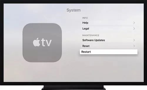 restart apple tv