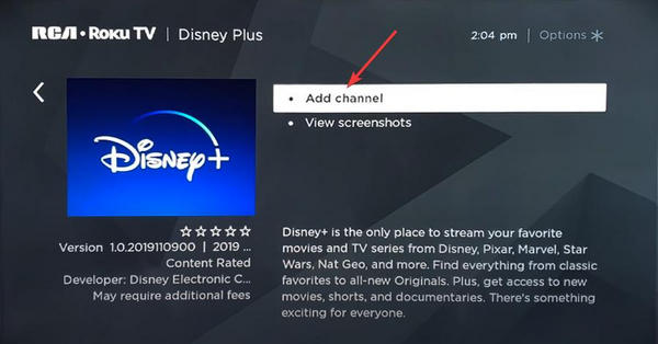 roku add disney plus