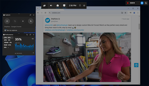 screen record onlyfans videos on pc