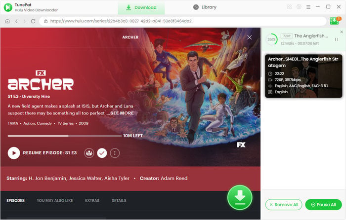 tunepat hulu video downloader