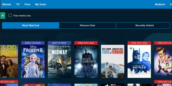 free streaming site vudu