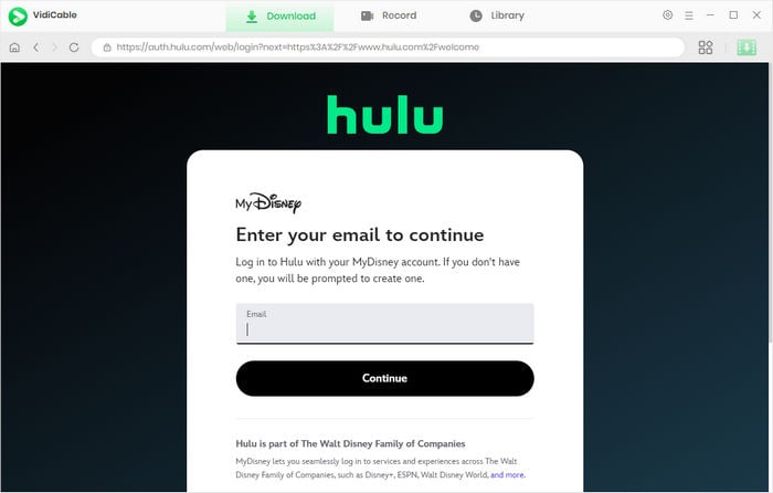 log in hulu