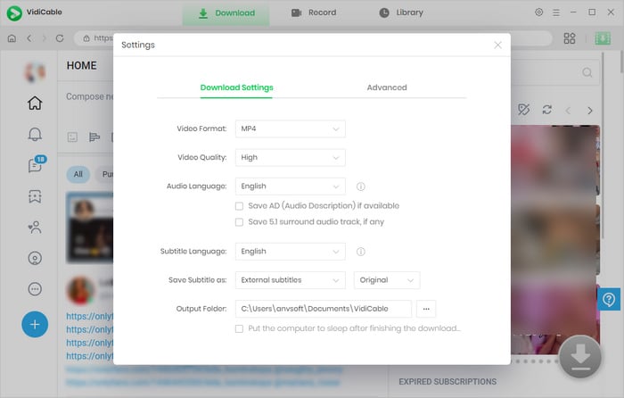 adjust settings
